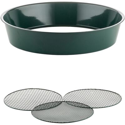 BigDean XL Gartensieb Aus Metall Durchmesser 37cm Fein Bis Grob Inkl 3 Austauschbarer Siebeinsätze 6 4 9 5 Und 12 7 Mm Erdsieb Sandsieb Kompostsieb BigDean XL Gartensieb Aus Metall Durchmesser 37cm Fein Bis Grob Inkl 3 Austauschbarer Siebeinsätze 6 4 9 5 Und 12 7 Mm Erdsieb Sandsieb Kompostsieb