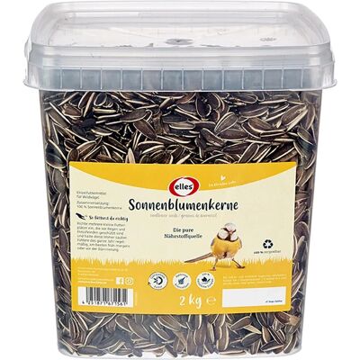 Sonnenblumenkerne für Wildvögel im Eimer 2 kg Sonnenblumenkerne für Wildvögel im Eimer 2 kg