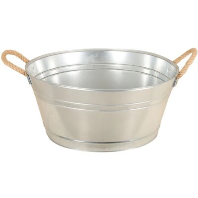 Zinkwanne mit Seilgriffen 42 cm x 54 cm x 25 cm Zinkwanne mit Seilgriffen 42 cm x 54 cm x 25 cm
