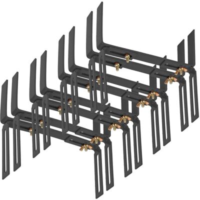 BigDean 8 Stück Blumenkastenhalter Anthrazit Standard H-Form Kasten Halter Balkonkastenhalter BigDean 8 Stück Blumenkastenhalter Anthrazit Standard H-Form Kasten Halter Balkonkastenhalter