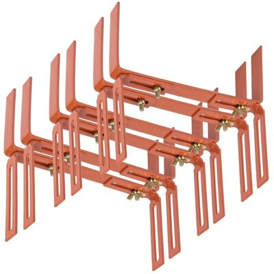 BigDean 6 Stück Blumenkastenhalter Terrakotta Standard H-Form Kasten Halter Balkonkastenhalter BigDean 6 Stück Blumenkastenhalter Terrakotta Standard H-Form Kasten Halter Balkonkastenhalter