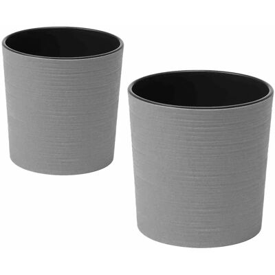 Siena GardenPflanzgefäß - Set 2 teilig Eco Lens Grau Ø25 Ø 30 cm Siena GardenPflanzgefäß - Set 2 teilig Eco Lens Grau Ø25 Ø 30 cm