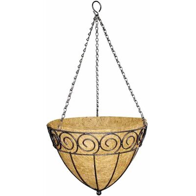 Siena Garden Hängeampel Cone Design mit Kokoseinlage, Kette und Haken Ø 35 cm Siena Garden Hängeampel Cone Design mit Kokoseinlage, Kette und Haken Ø 35 cm