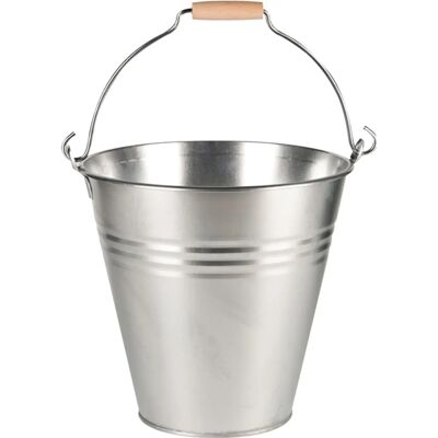 Eimer mit Henkel und Holzgriff 7,2 l Zink Standard Eimer mit Henkel und Holzgriff 7,2 l Zink Standard