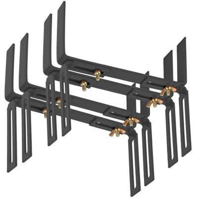 BigDean 2 Paar Blumenkastenhalter Anthrazit 2 Stück Standard H Form Kasten Halter Balkonkastenhalter BigDean 2 Paar Blumenkastenhalter Anthrazit 2 Stück Standard H Form Kasten Halter Balkonkastenhalter