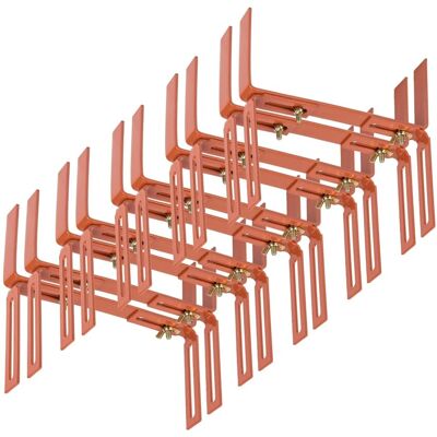 BigDean 10 Stück Blumenkastenhalter Terrakotta Standard H-Form Kasten Halter Balkonkastenhalter BigDean 10 Stück Blumenkastenhalter Terrakotta Standard H-Form Kasten Halter Balkonkastenhalter