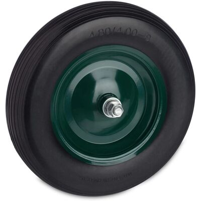 Relaxdays Schubkarrenrad 4.80 4.00-8 PU Stahl Grün Pannensicher Mit Achse ø 38,5 cm x 8,5 cm 2 kg Relaxdays Schubkarrenrad 4.80 4.00-8 PU Stahl Grün Pannensicher Mit Achse ø 38,5 cm x 8,5 cm 2 kg