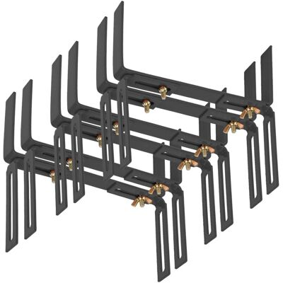 BigDean 6 Stück Blumenkastenhalter Anthrazit Standard H-Form Kasten Halter Balkonkastenhalter BigDean 6 Stück Blumenkastenhalter Anthrazit Standard H-Form Kasten Halter Balkonkastenhalter