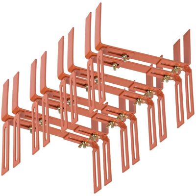 BigDean 8 Stück Blumenkastenhalter Terrakotta Standard H-Form Kasten Halter Balkonkastenhalter BigDean 8 Stück Blumenkastenhalter Terrakotta Standard H-Form Kasten Halter Balkonkastenhalter