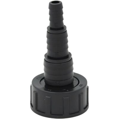 Stufen-Schlauchtülle 34,9 mm (G 1 1/8 Zoll) IG auf Schlauchtülle 25/18/12 mm PP Stufen-Schlauchtülle 34,9 mm (G 1 1/8 Zoll) IG auf Schlauchtülle 25/18/12 mm PP