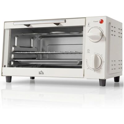 HOMCOM Minibackofen Metall Edelstahl Cremeweiß 35L x 24,6B x 20H cm HOMCOM Minibackofen Metall Edelstahl Cremeweiß 35L x 24,6B x 20H cm
