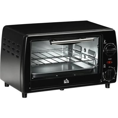 HOMCOM Mini Backofen 10 Liter 750W Backblech und Rost 36,5x26x22 cm Schwarz HOMCOM Mini Backofen 10 Liter 750W Backblech und Rost 36,5x26x22 cm Schwarz