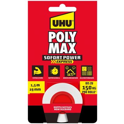 UHU Montageband Poly Max Weiß 1,5 m UHU Montageband Poly Max Weiß 1,5 m
