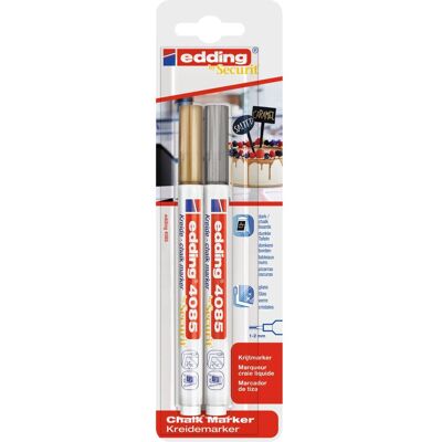 Edding Kreidemarker E-4085 2 Stk. Gold-Silber Edding Kreidemarker E-4085 2 Stk. Gold-Silber