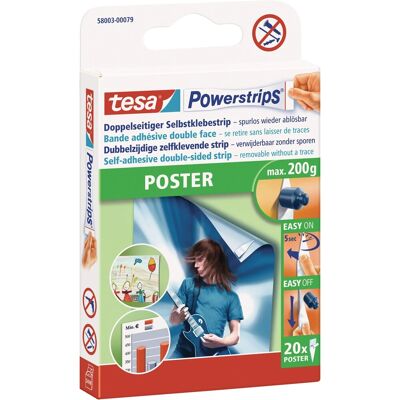 Tesa Powerstrips Poster Weiß 20 Stück Tesa Powerstrips Poster Weiß 20 Stück