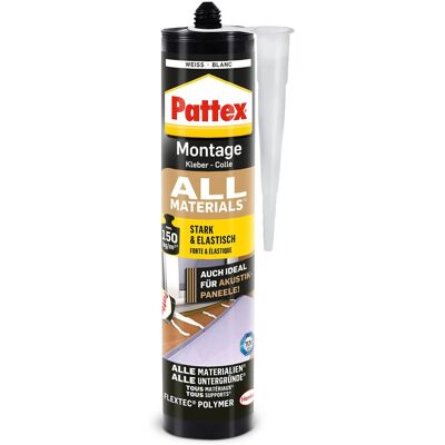 Pattex Montagekleber All Materials für Akustikpaneele 450 g Weiß Pattex Montagekleber All Materials für Akustikpaneele 450 g Weiß