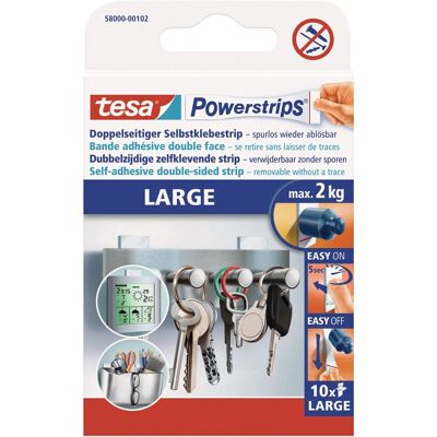 Tesa Powerstrips Large Weiß 10 Stück Tesa Powerstrips Large Weiß 10 Stück