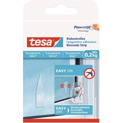 Tesa Klebestreifen für transparente Oberflächen und Glas Tesa Klebestreifen für transparente Oberflächen und Glas