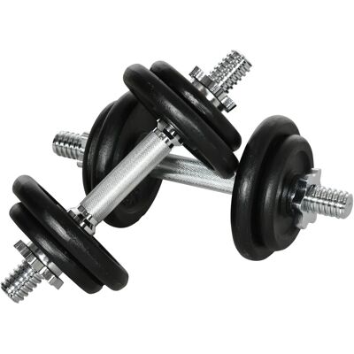HOMCOM Hantel-Set Verstellbare Dumbbellset Eisen Schwarz 95L x 16B x 16H cm HOMCOM Hantel-Set Verstellbare Dumbbellset Eisen Schwarz 95L x 16B x 16H cm