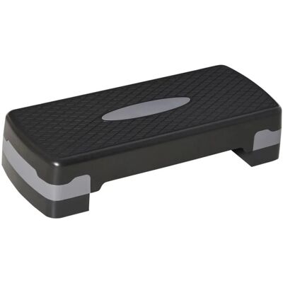 HOMCOM Verstellbarer Stepper - 2-stufig Fitness Step - Schwarz-Grau HOMCOM Verstellbarer Stepper - 2-stufig Fitness Step - Schwarz-Grau