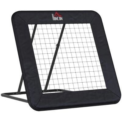 HOMCOM Fußball Rebounder Metall PE Polyester Schwarz 128L x 118B x 120H cm HOMCOM Fußball Rebounder Metall PE Polyester Schwarz 128L x 118B x 120H cm