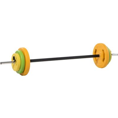 HOMCOM Hanteln Set Metall Kunstleder 28 x 130L cm HOMCOM Hanteln Set Metall Kunstleder 28 x 130L cm