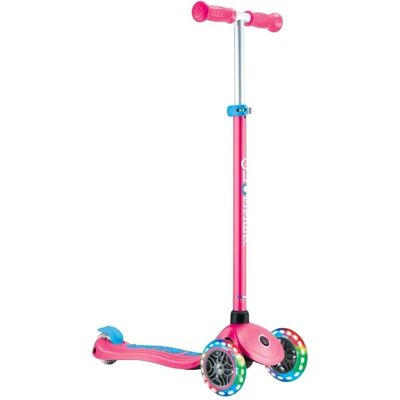 Globber Primo Plus Lights Tretroller Kinder 120/80 mm ABEC 9 3-Rädrig Höhenverstellbar LED-Leuchtrollen Pink Globber Primo Plus Lights Tretroller Kinder 120/80 mm ABEC 9 3-Rädrig Höhenverstellbar LED-Leuchtrollen Pink