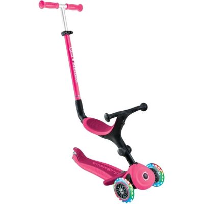 Globber Go-Up Active Lights 3 in 1 Dreirad Laufrad und Scooter 120/80 mm 3-Rädrig Höhenverstellbar Fuchsia Pink Globber Go-Up Active Lights 3 in 1 Dreirad Laufrad und Scooter 120/80 mm 3-Rädrig Höhenverstellbar Fuchsia Pink