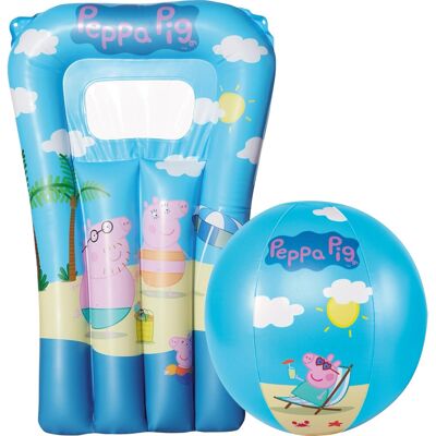 Happy People Peppa Pig Strandset inkl. Wasserball und Kindermatratze Happy People Peppa Pig Strandset inkl. Wasserball und Kindermatratze