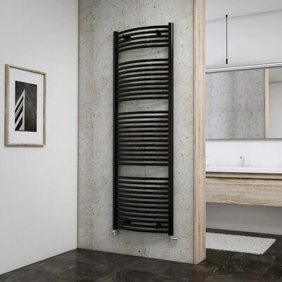 Schulte Design-Heizkörper München rund mit Anschluss von unten 1.224 W Anthrazit Schulte Design-Heizkörper München rund mit Anschluss von unten 1.224 W Anthrazit