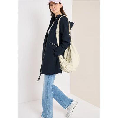 cecil Mantel mit Kapuze und 2-Wege-Zipper - Blau - Damen - Size: M XS XXL XL S L cecil Mantel mit Kapuze und 2-Wege-Zipper - Blau - Damen - Size: M XS XXL XL S L