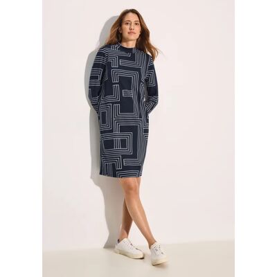 cecil Knielanges Jaquard-Kleid - Blau - Damen - Size: XL L S XS cecil Knielanges Jaquard-Kleid - Blau - Damen - Size: XL L S XS
