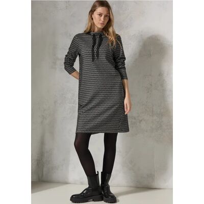cecil Minimal Jaquard Kleid - Schwarz - Damen - Size: XXL XL L XS S cecil Minimal Jaquard Kleid - Schwarz - Damen - Size: XXL XL L XS S