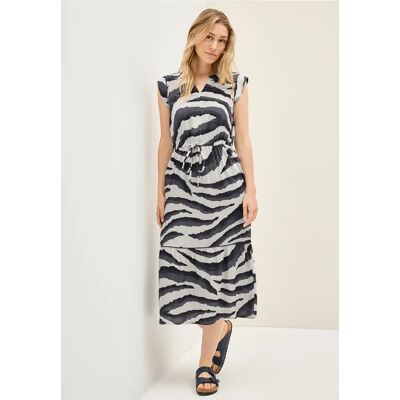 cecil Gemustertes Volant-Kleid - Grau - Damen - Size: XXL M S XS L XL cecil Gemustertes Volant-Kleid - Grau - Damen - Size: XXL M S XS L XL