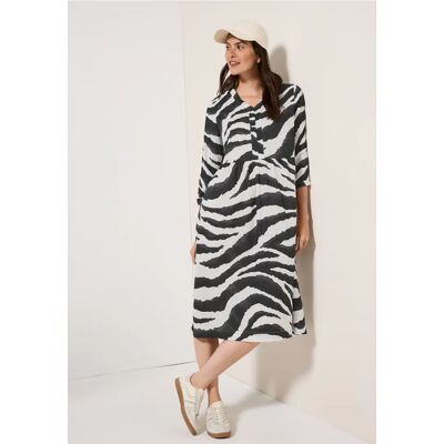 cecil Zebra Print Baumwollkleid - Grau - Damen - Size: L XXL XL M XS S cecil Zebra Print Baumwollkleid - Grau - Damen - Size: L XXL XL M XS S