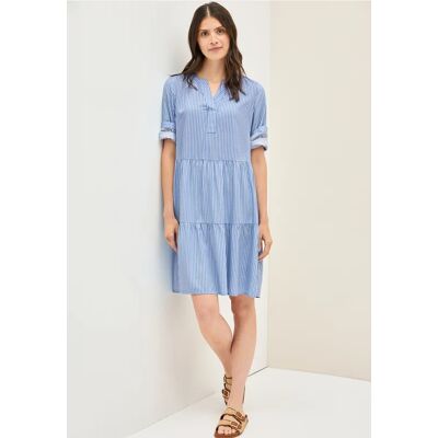 cecil Gestreiftes Volant-Kleid - Blau - Damen - Size: L XL XXL M 3XL cecil Gestreiftes Volant-Kleid - Blau - Damen - Size: L XL XXL M 3XL