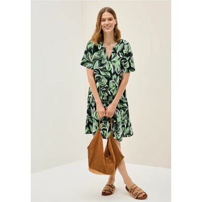 cecil Gemustertes Volant-Kleid - Grün - Damen - Size: L XS XXL XL cecil Gemustertes Volant-Kleid - Grün - Damen - Size: L XS XXL XL