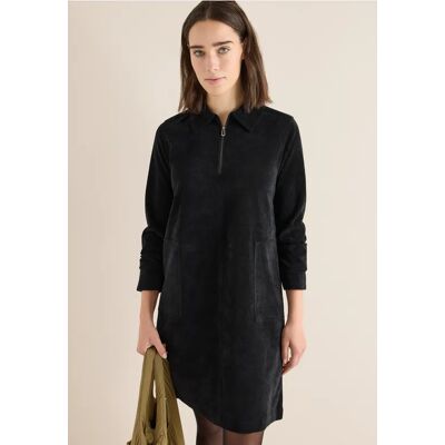 cecil Cordkleid mit Zipper - Schwarz - Damen - Size: XS S L XXL XL M cecil Cordkleid mit Zipper - Schwarz - Damen - Size: XS S L XXL XL M