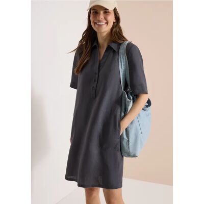 cecil Knielanges Kleid aus reinem Leinen - Grau - Damen - Size: M XXL XL S L cecil Knielanges Kleid aus reinem Leinen - Grau - Damen - Size: M XXL XL S L