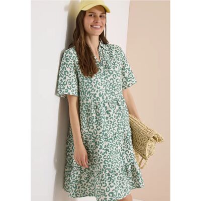 cecil Knielanges Kleid aus Leinenmix mit Print - Beige - Damen - Size: L XL S XS M XXL cecil Knielanges Kleid aus Leinenmix mit Print - Beige - Damen - Size: L XL S XS M XXL