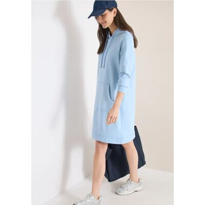 cecil Knielanges Kleid mit Kapuze - Blau - Damen - Size: S L XXL 3XL M XL XS cecil Knielanges Kleid mit Kapuze - Blau - Damen - Size: S L XXL 3XL M XL XS