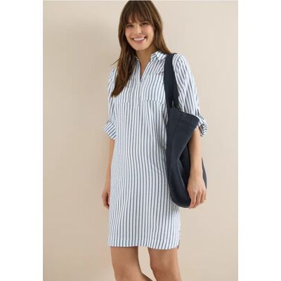 cecil Knielanges Kleid mit Streifenmuster - Blau - Damen - Size: XL M XXL L cecil Knielanges Kleid mit Streifenmuster - Blau - Damen - Size: XL M XXL L