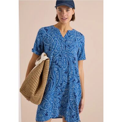 cecil Knielanges Kleid mit Paisleymuster - Blau - Damen - Size: L XL M S XXL XS cecil Knielanges Kleid mit Paisleymuster - Blau - Damen - Size: L XL M S XXL XS