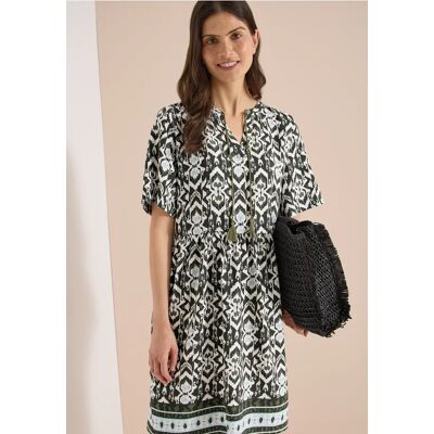cecil Knielanges Kleid mit grafischem Muster - Grün - Damen - Size: M XXL 3XL XL XS L cecil Knielanges Kleid mit grafischem Muster - Grün - Damen - Size: M XXL 3XL XL XS L