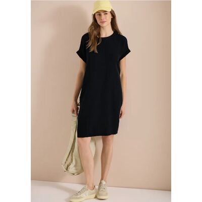 cecil Musselin Kleid mit Kurzarm - Schwarz - Damen - Size: S 3XL XL M XXL XS L cecil Musselin Kleid mit Kurzarm - Schwarz - Damen - Size: S 3XL XL M XXL XS L
