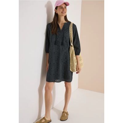 cecil Knielanges Kleid mit 3/4-Arm und Stickerei - Grün - Damen - Size: XL XXL M L S XS cecil Knielanges Kleid mit 3/4-Arm und Stickerei - Grün - Damen - Size: XL XXL M L S XS