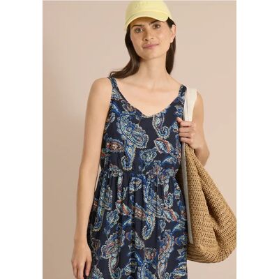 cecil Maxikleid mit V-Neck und Print - Blau - Damen - Size: L XS S XXL XL cecil Maxikleid mit V-Neck und Print - Blau - Damen - Size: L XS S XXL XL