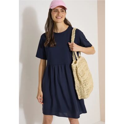 cecil Knielanges Kleid mit Strukturmix - Blau - Damen - Size: XL L XXL cecil Knielanges Kleid mit Strukturmix - Blau - Damen - Size: XL L XXL