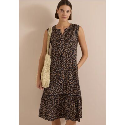 cecil Midikleid mit Split Neck und Print - Braun - Damen - Size: S XXL XL XS L 3XL M cecil Midikleid mit Split Neck und Print - Braun - Damen - Size: S XXL XL XS L 3XL M