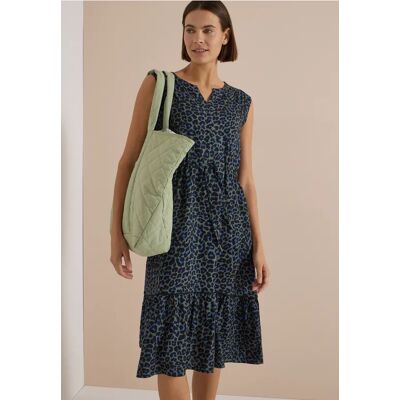 cecil Midikleid mit Split Neck und Print - Grün - Damen - Size: XS S XL M L XXL 3XL cecil Midikleid mit Split Neck und Print - Grün - Damen - Size: XS S XL M L XXL 3XL